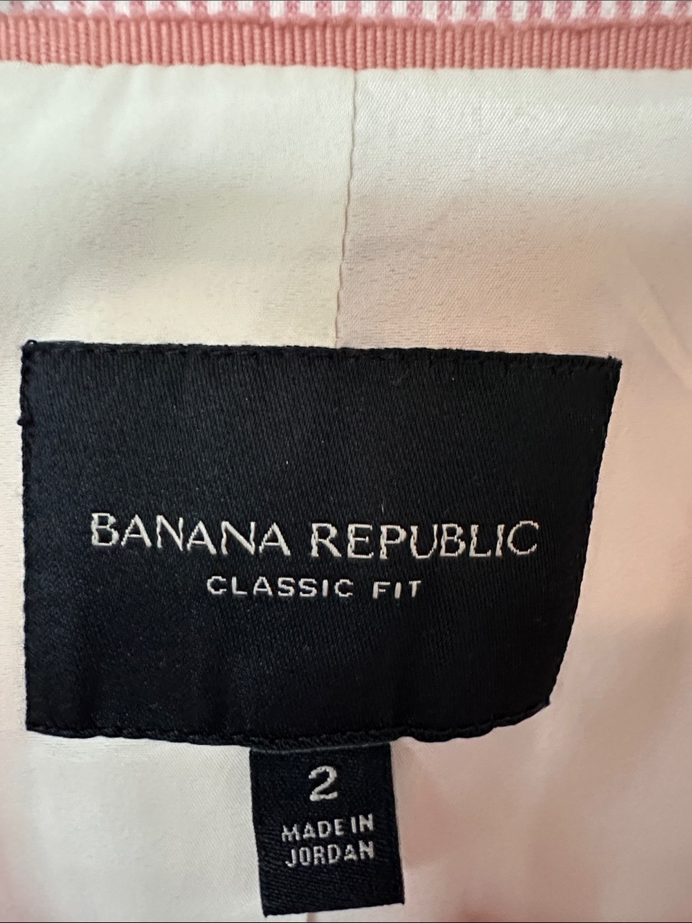 Banana Republic Classic Fit Blush Pink and White Pinstripe Blazer Size 2 - Picture 4 of 9